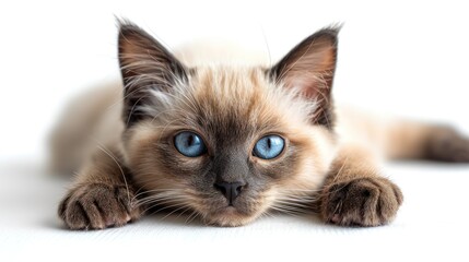 Adorable Kitten with Blue Eyes