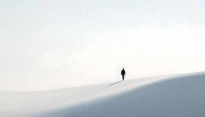 A large expanse of blank space with just a tiny dot or small shape in the corner, emphasizing minimalism