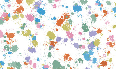 Watercolor splash on white background with many colors for colorful and festive background and decoration