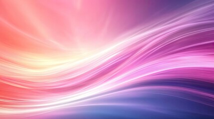 Vibrant abstract composition featuring flowing waves of pink and blue hues, creating a serene and dynamic visual experience.