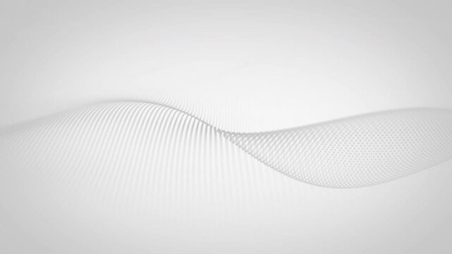 Futuristic Digital White Wavy Dot Technology Background Abstract Seamless Loop for Business and Tech Presentations
