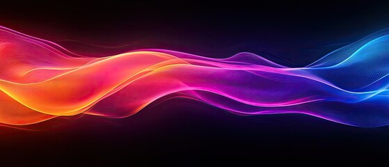 Fototapeta premium Vibrant abstract wave design with dynamic colors, perfect for backgrounds or artistic projects.