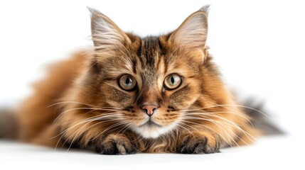 Obraz premium A Close-Up Portrait of a Beautiful Cat