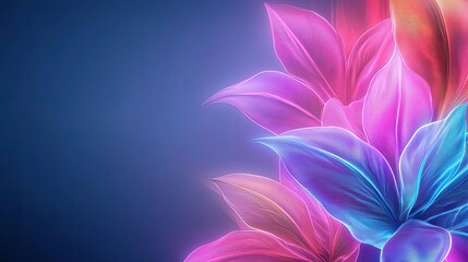 Fototapeta premium Vibrant, colorful flower petals blend beautifully against a dark background, creating a captivating and artistic floral design.