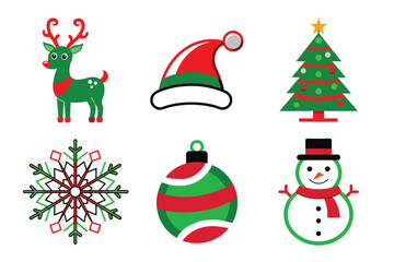 christmas icons set