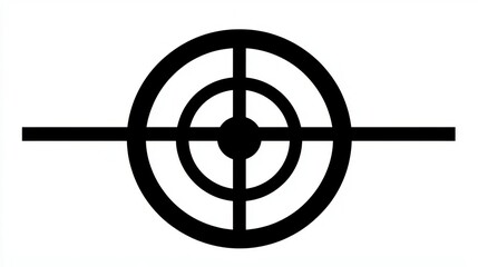 Crosshair icon in black on white background for precision targeting and aiming.