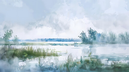 Wet-on-Wet Landscape Watercolor art drawing