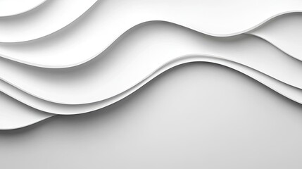 Elegant white paper waves creating a sophisticated texture, perfect for backgrounds, presentations, or design projects.