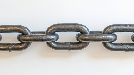 Obraz premium Chain Link Symbol in Gray on White Background - Industrial Design Element for Creative Projects