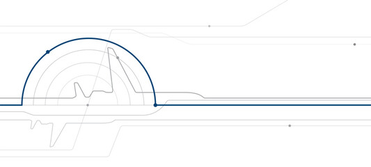 Avia transport. Airplane outline illustration for your project. Gray and blue lines image on white background. Vector design art