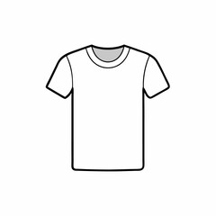 T- shirt outline on white background 