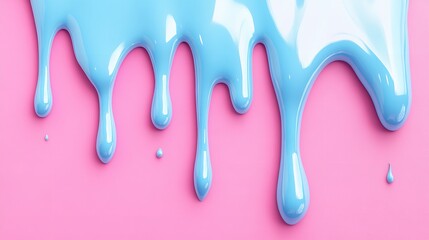 Colorful dripping paint on pink background with sprinkles, creating a fun and vibrant abstract art piece.