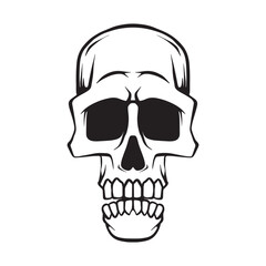 Cry skull hand drawn llustration