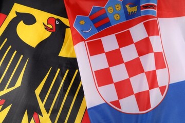 Flags of Germany and Croatia displayed together, symbolizing unity