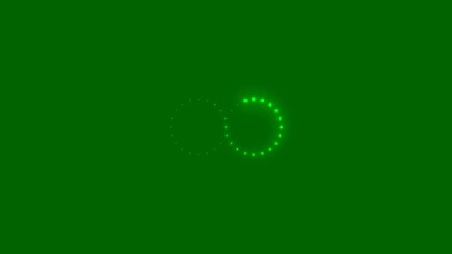 Abstract background with infinity sign on green screen. Digital background. Seamless loop. Infinity symbol appears of multiple glowing lines, animated figure