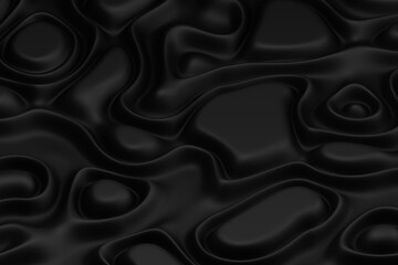 Curvy and smooth folds create a dark, abstract background that suggests the richness of liquid silk, ideal for creating a luxurious and elegant atmosphere