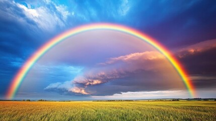 Rainbow over a Field
