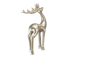 Black Christmas deer porcelain ceramic material, 3d render