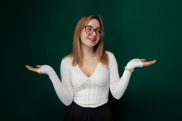 Woman Wearing Glasses and White Shirt