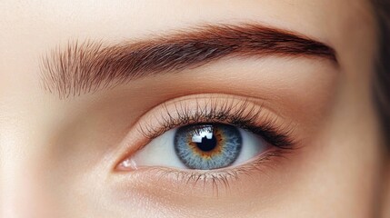 Obraz premium Before and after shot of eyebrow grooming, showcasing the transformation from natural to perfectly shaped brows.