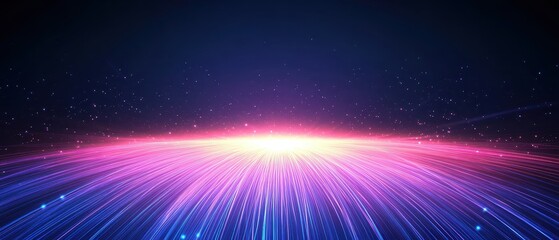 Vibrant abstract light with pink and blue waves creating a stunning visual effect, perfect for use in digital design or backgrounds.