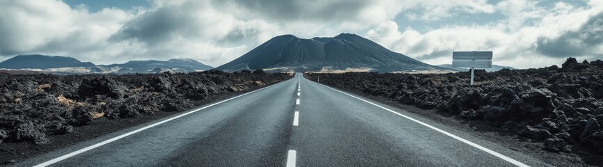 Volcanic Landscape Road