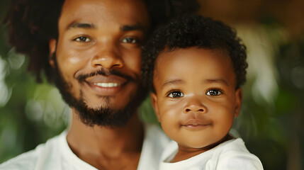 Happy Father Carrying Son Home