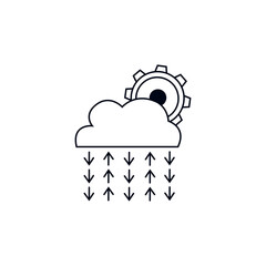data cloud icon symbol vector