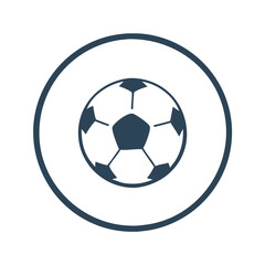 Obraz premium Football (Soccer) Ball Icon in a Circle