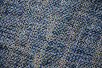 Blue grungy background with light shade tent surface, Rugged uneven material texture backdrop design, stripped particle weathered blue tent background
