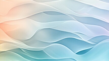 Abstract Background with Soft Blue and Peach Gradient Waves
