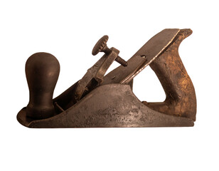 hand plane tool on white, isolated