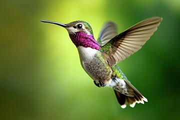 Obraz premium Ruby-throated Hummingbird (archilochus colubris) in flight