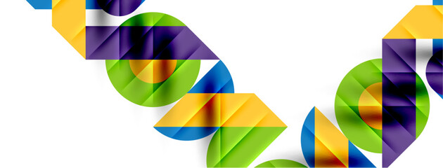 Obraz premium Round shapes, circles and lines minimal geometric background. Vector Illustration For Wallpaper, Banner, Background, Card, Book Illustration, landing page