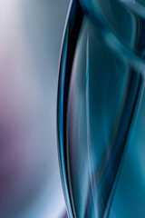Obraz premium Abstract futuristic background with glass shapes iblue colors. Modern design technologies