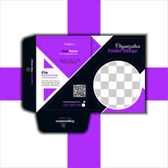 Folder latest awesome marketing graphic vector with color full official file folder design template design 