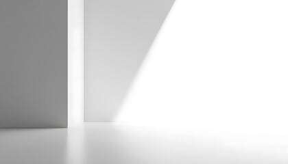 Fototapeta premium A large expanse of blank space with just a tiny dot or small shape in the corner, emphasizing minimalism