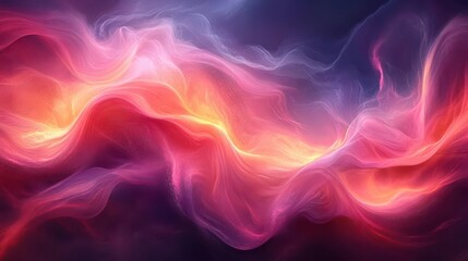 Obraz premium abstract digital artwork depicting swirling flames in various shades of fuchsia against a dark background