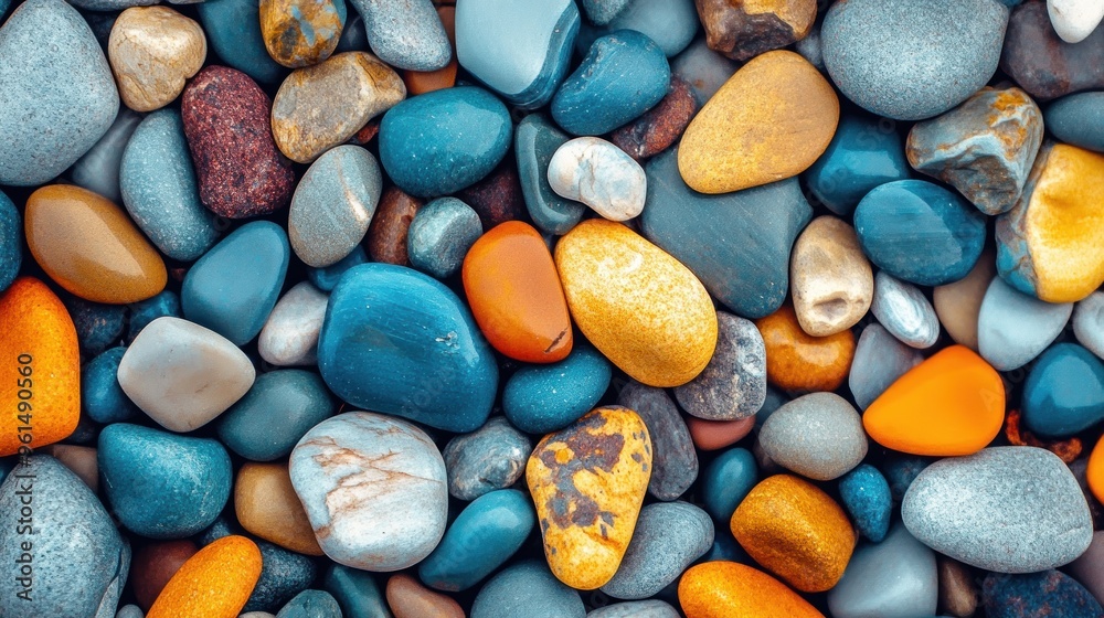 Wall mural colorful stones background