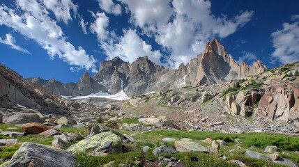 Majestic Mountain Range in Wyoming