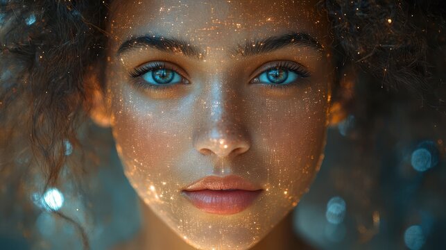 aigenerated portrait merging the features of various global ethnicities creating a futuristic representation of human diversity and unity