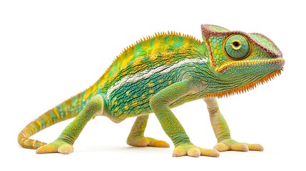 Obraz premium Chameleon, isolated on white background