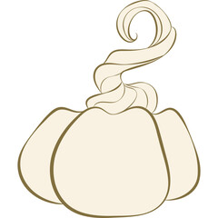 pumpkin gold outline