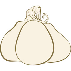 pumpkin gold outline