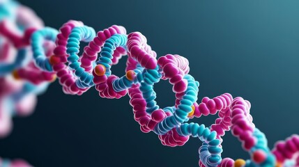 Actomyosin complex, intricate bond between actin and myosin, cellular contraction, 3D illustration