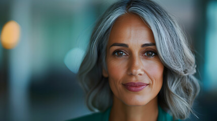 Fototapeta premium Happy Mature Professional Business Woman Executive
