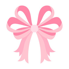 A pink ribbon with a white background. The ribbon is drawn in a way that it looks like it is being tied
