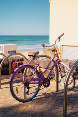 Pink Bicycle at the beach