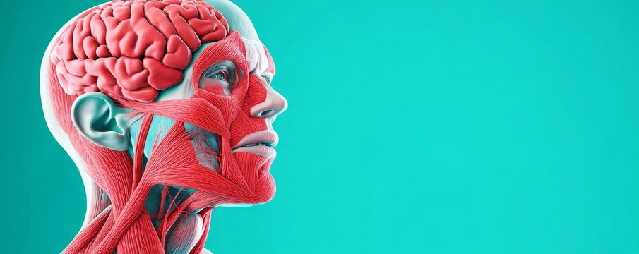 Muscle dystrophy pathology, abnormal cell structure, genetic disorder focus, 3D illustration