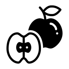 apple icon. vector icon with glyph or solid style